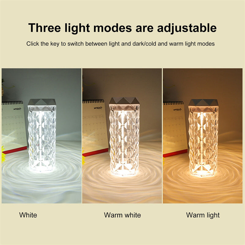 Kristall-Lampe mit Luftbefeuchter & LED-Stimmungslicht