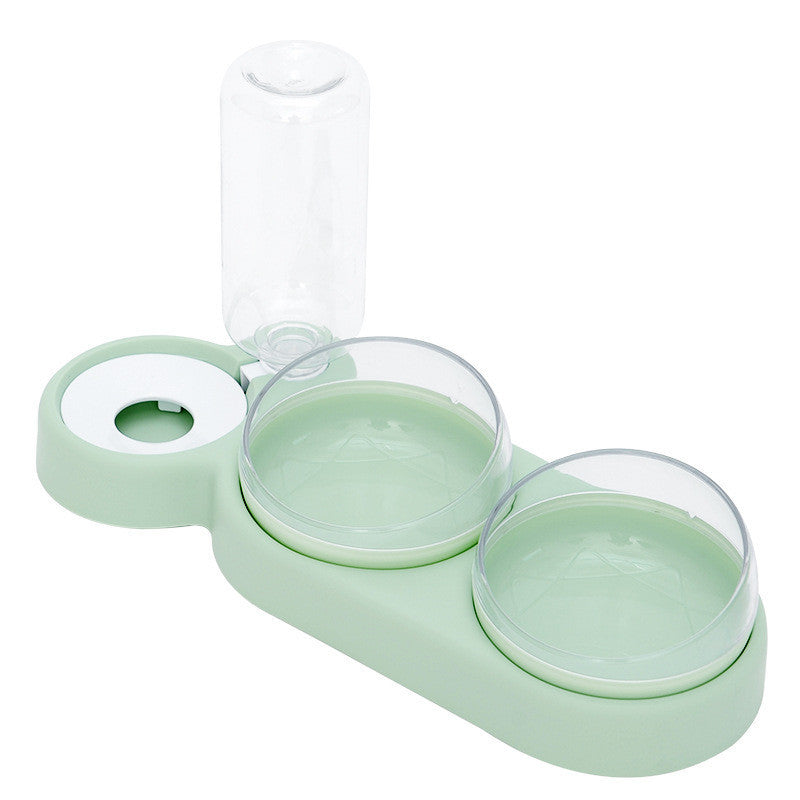 Doppel-Futternapf mit automatischer Wasserquelle