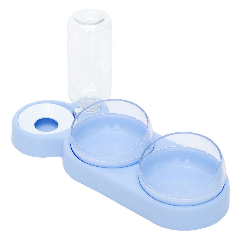 Doppel-Futternapf mit automatischer Wasserquelle