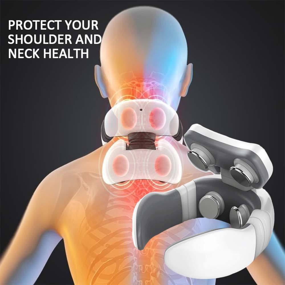 Elektrisches Nacken- & Rückenmassagegerät – mit 4 Massageköpfen & Pulstechnologie