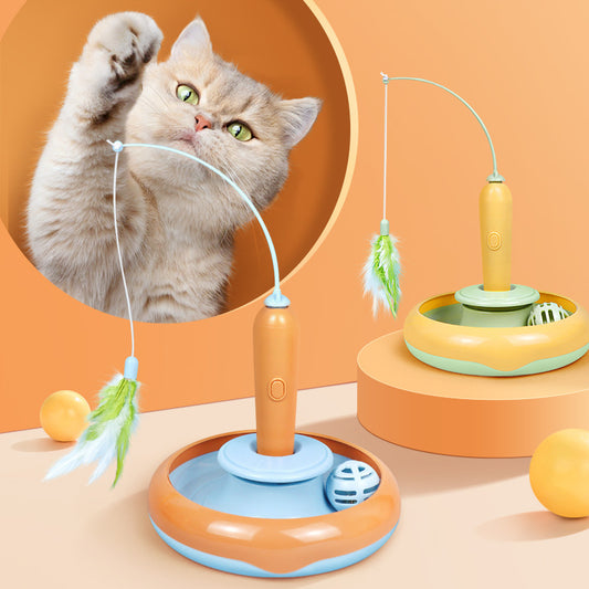 2-in-1 Katzen-Spielzeug mit Feder
