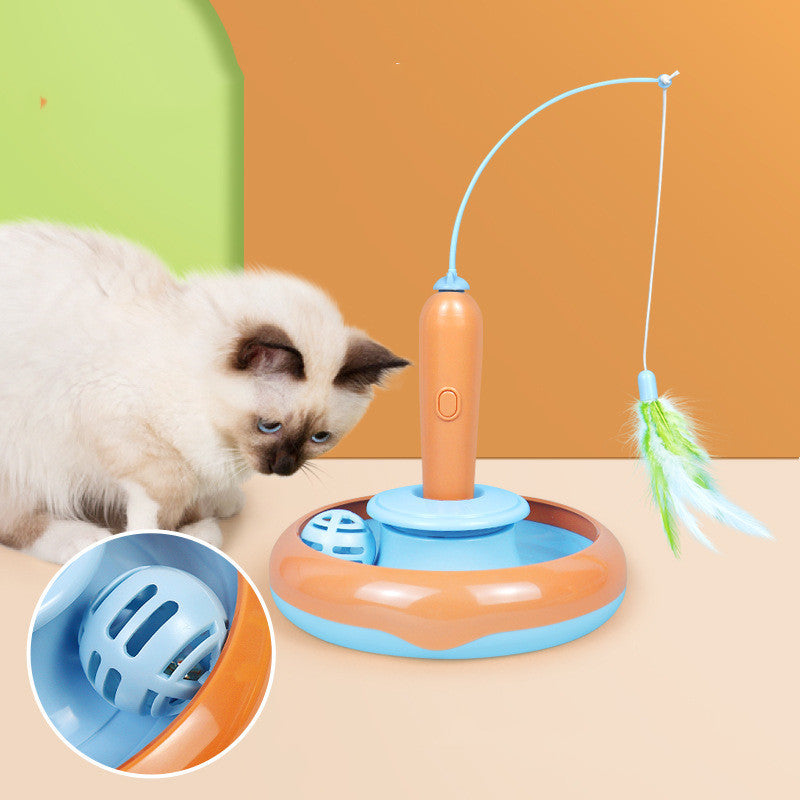 2-in-1 Katzen-Spielzeug mit Feder